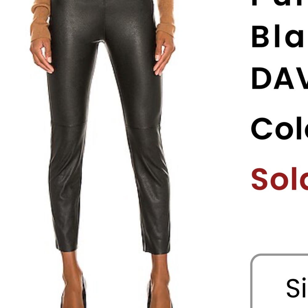Black Faux Leather Pants